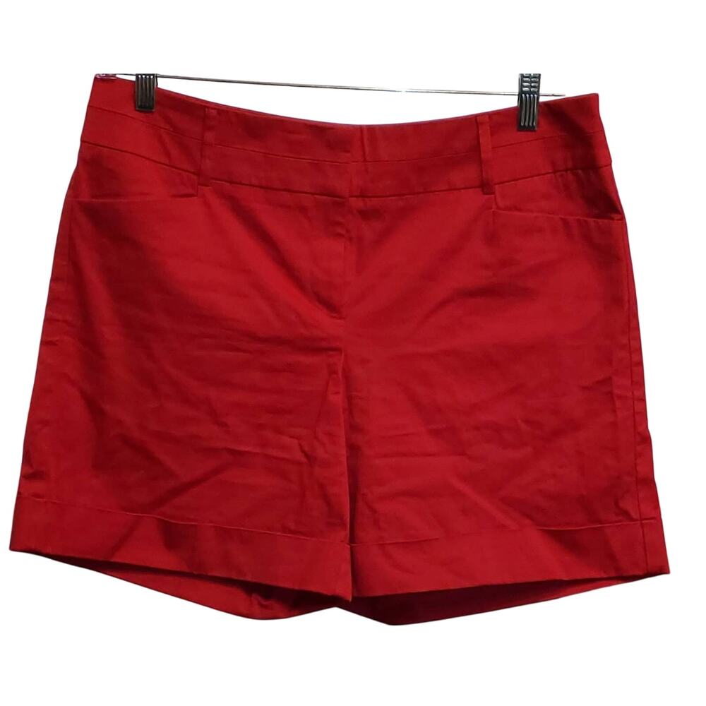 7th Avenue New York Company Women's High Rise Cuffed Hem Shorts Size 12